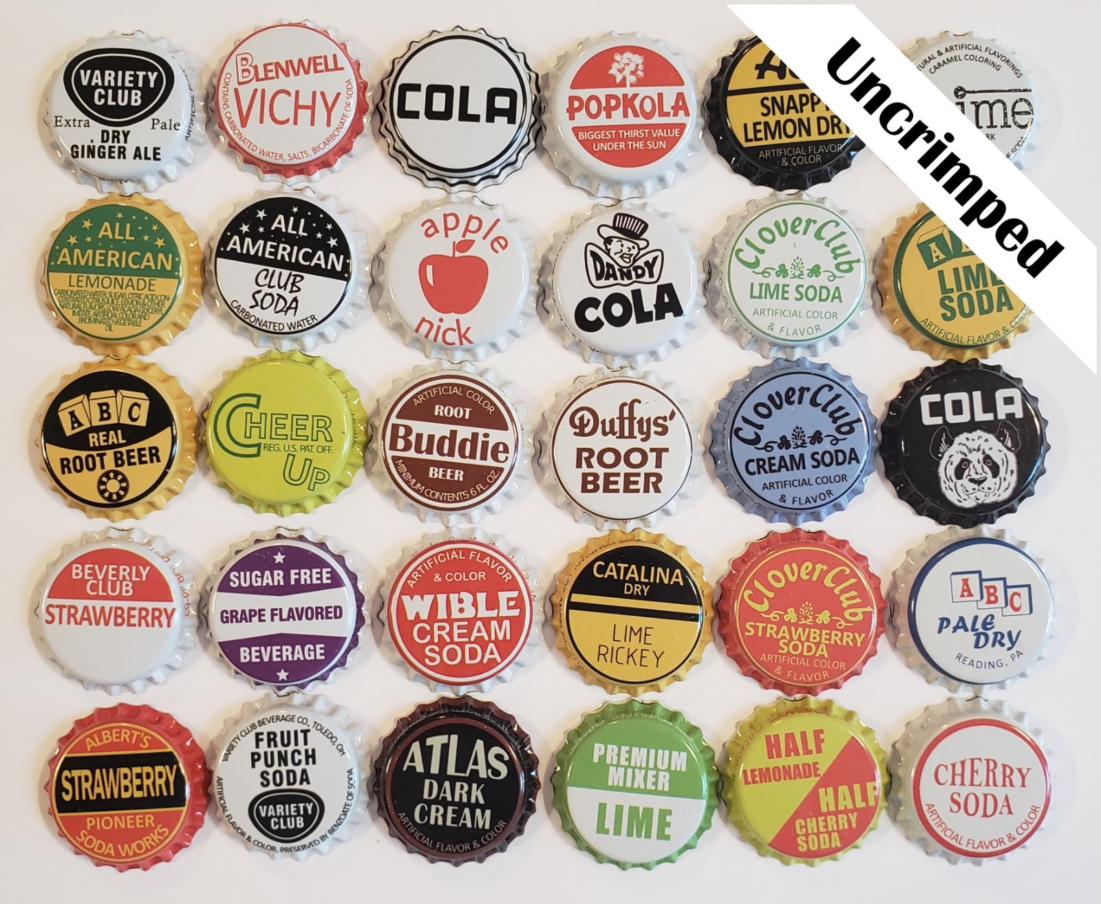 200 Random Soda Pop Bottle Caps Unused, Zero Defects Vintage Classic