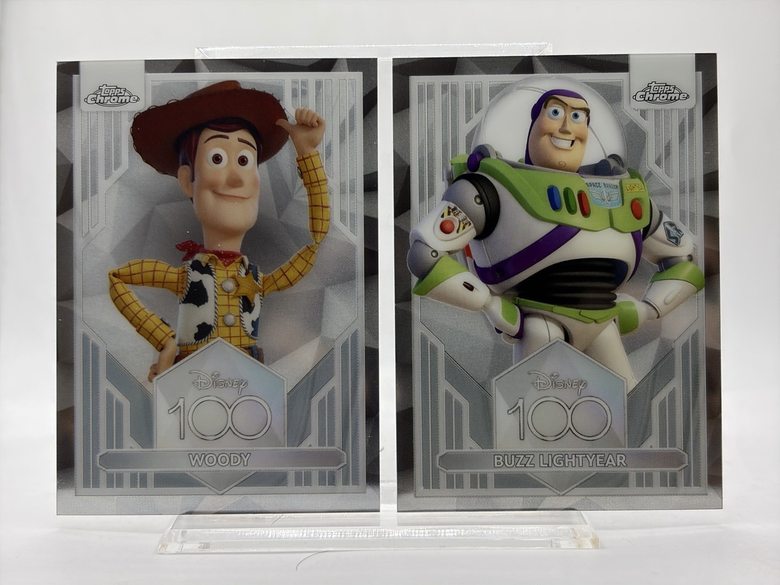 2023 Topps Chrome DISNEY 100 Toy Story - #83 WOODY / #61 BUZZ LIGHTYEAR