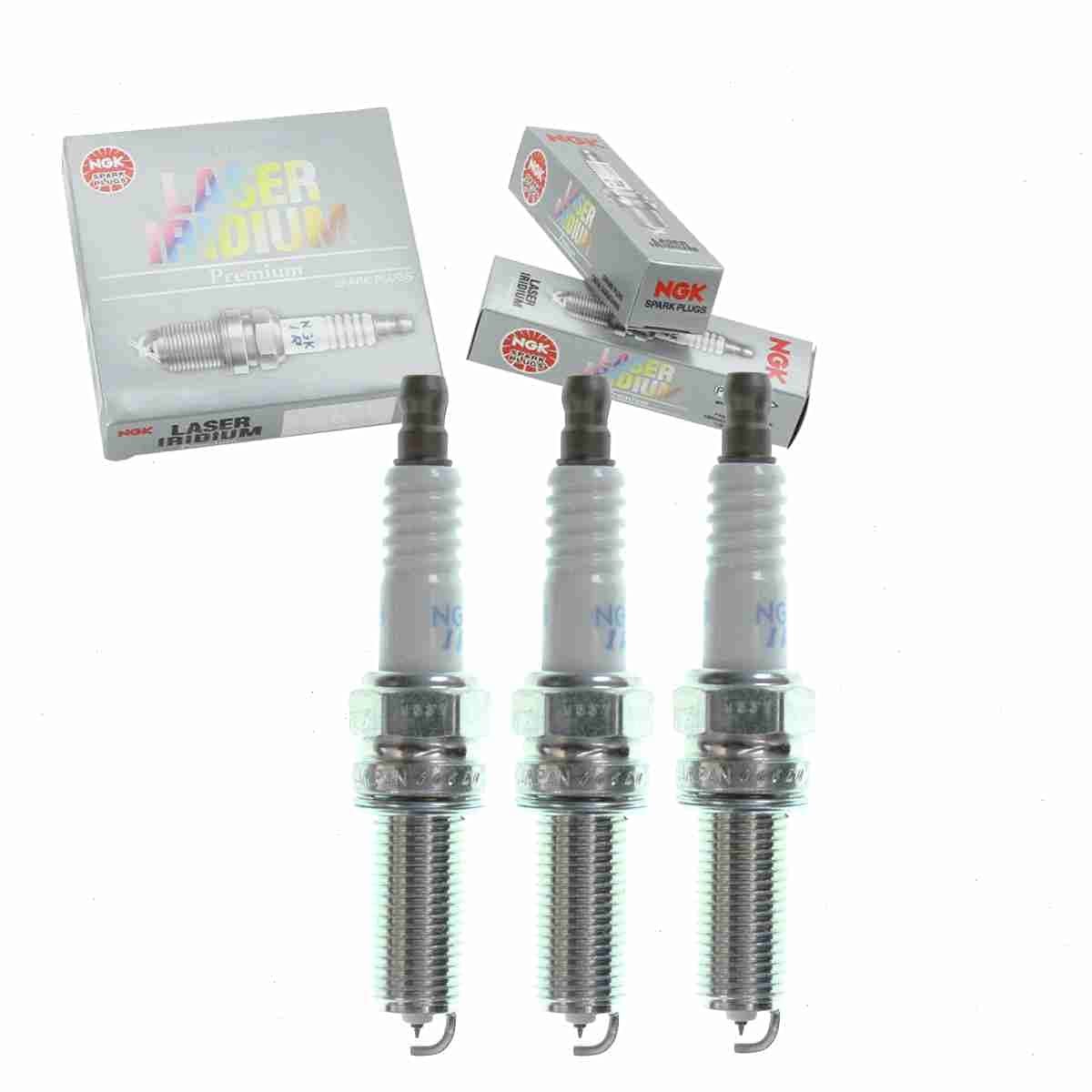 Sixity Auto 3 Pc NGK Laser Iridium Spark Plugs For Smart Fortwo 1.0L L3 2008-15
