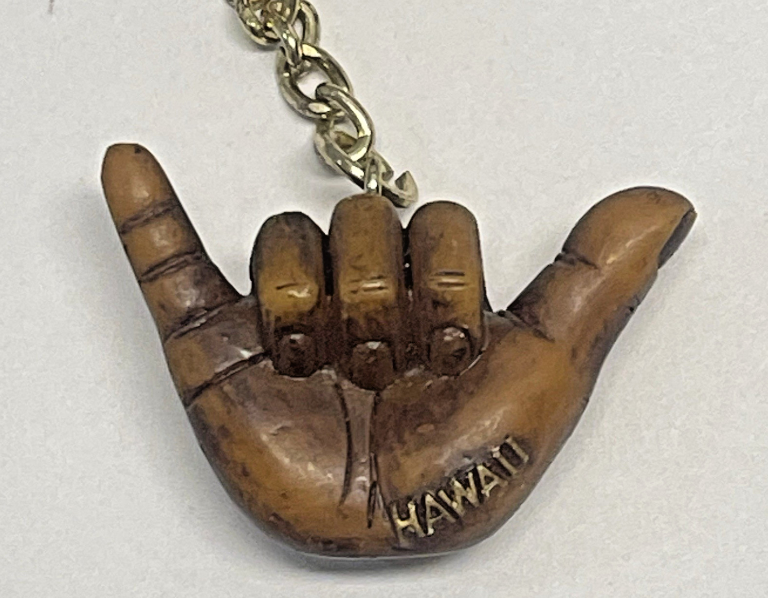 Hawaiian Hang Loose Shaka Hand Gesture Keychain Hawaii Souvenir