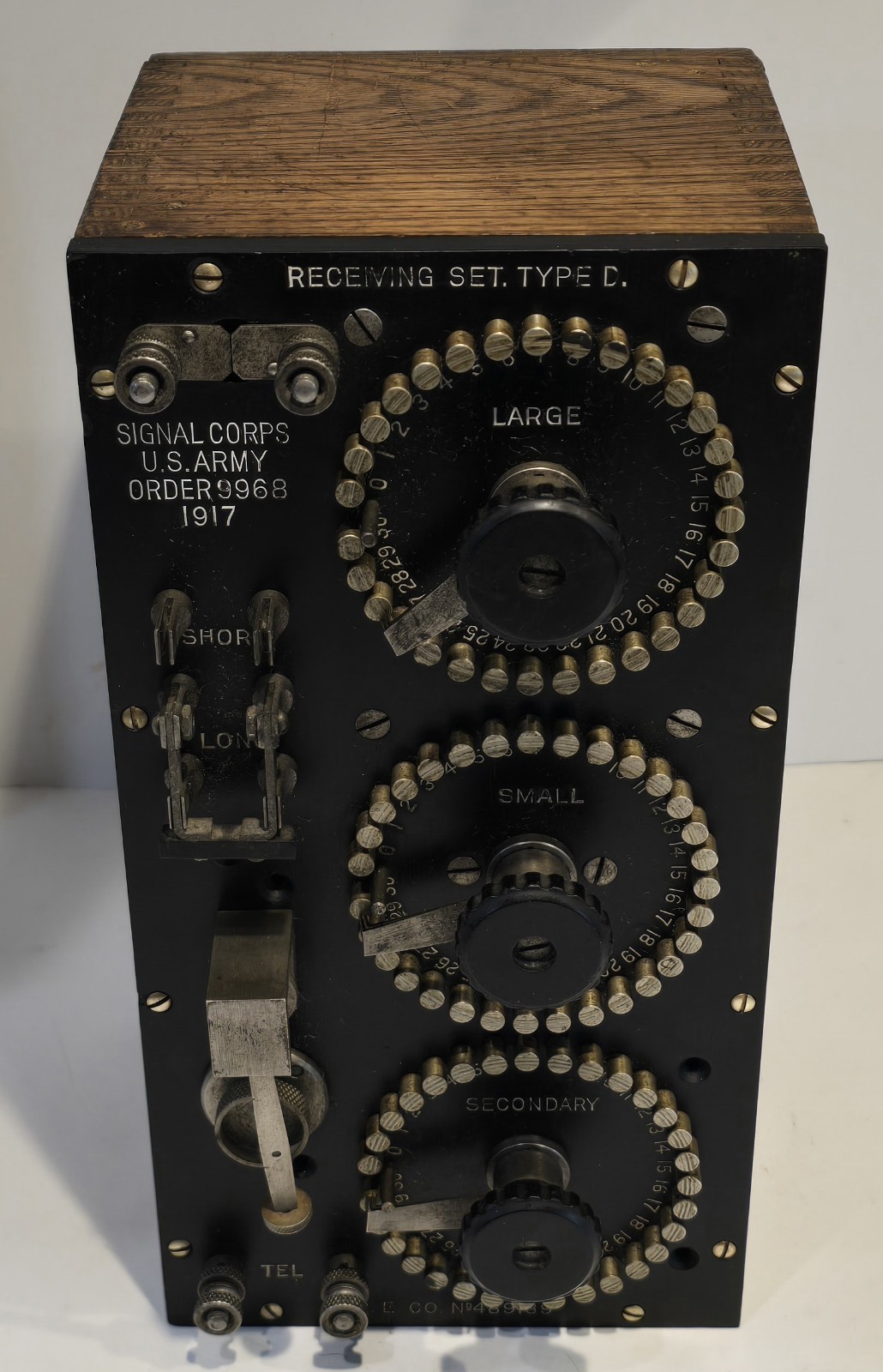 WW1 1917 General Electric 1917 Type D Receiving Crystal Set Signal Corps