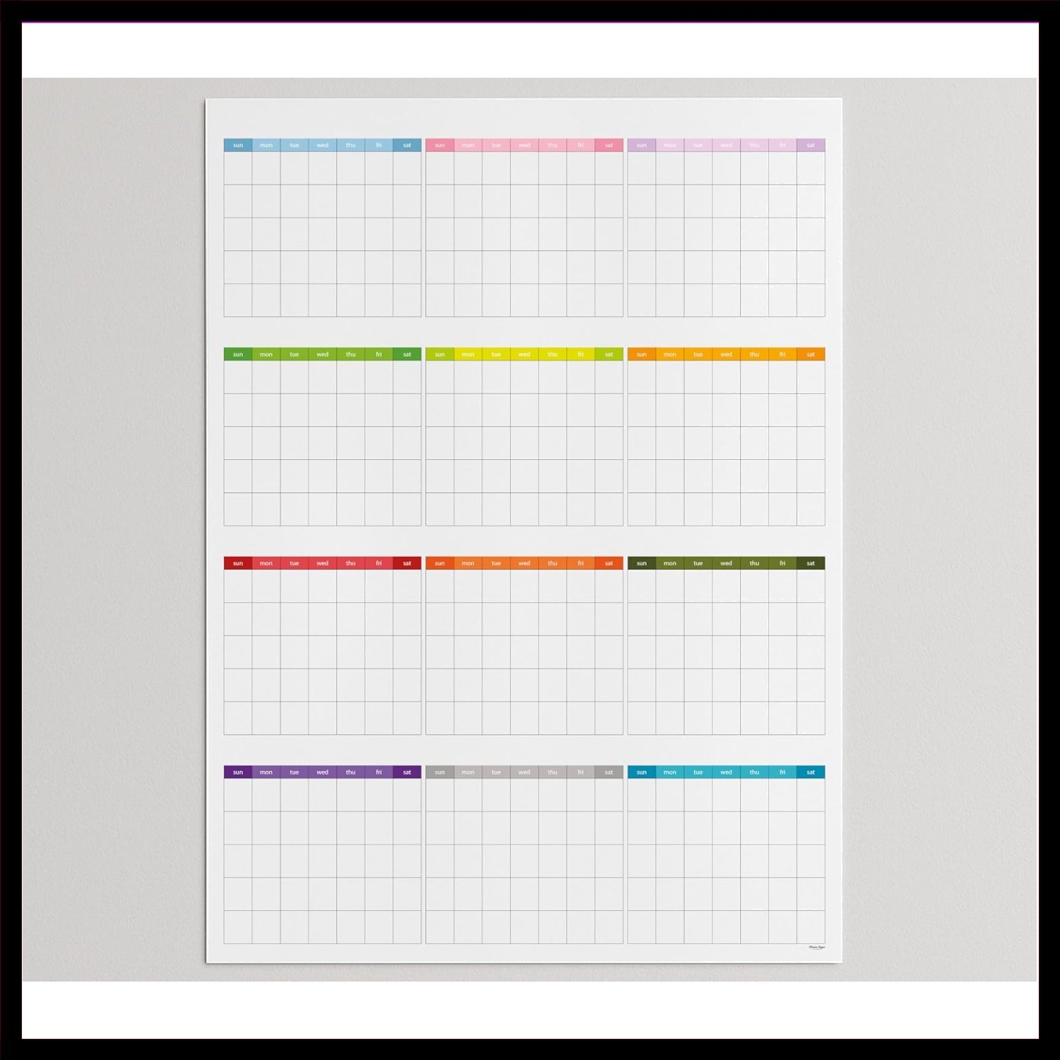 2026 Reference Dry Erase Calendar - Huge 27x39 Undated Planner for Office