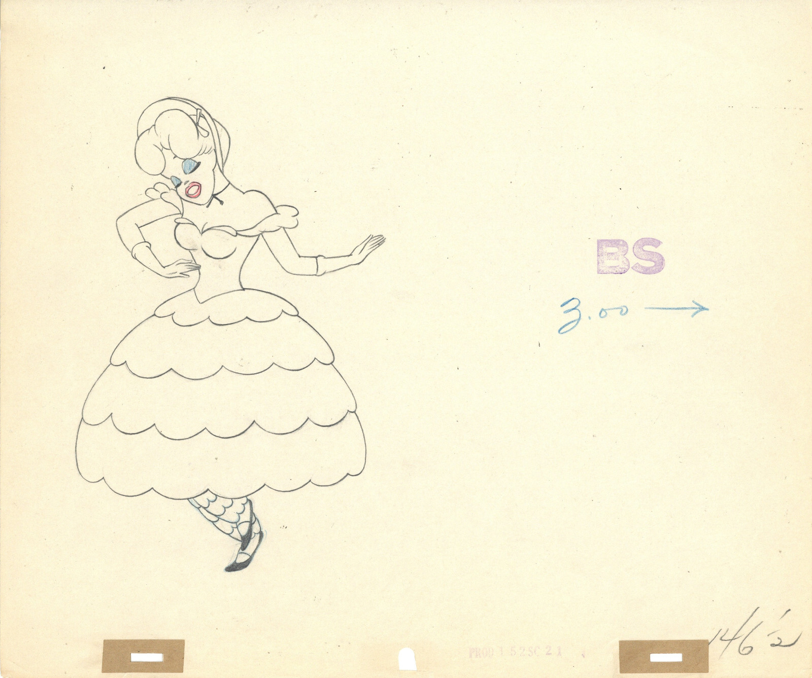 MGM: Tex Avery-Red Hot-Original Production Drawing-Uncle Tom's Cabana- 1947
