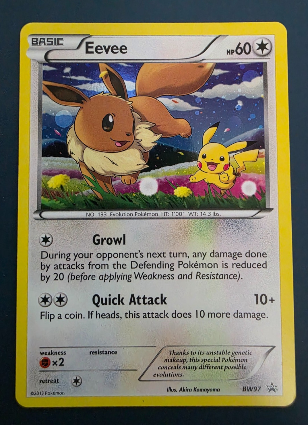 Pokemon Eevee Legendary Treasures Black Star Promo BW97 - Mint