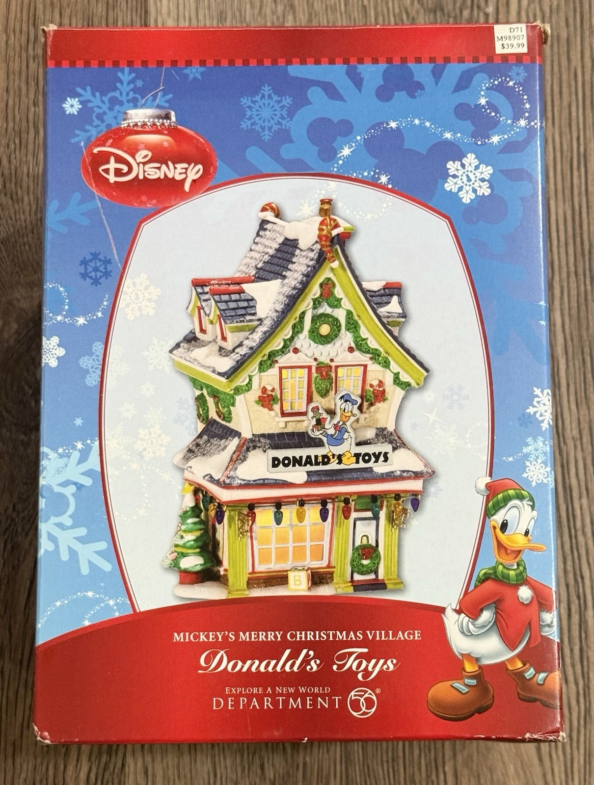 Dept 56 Disney Mickey's Merry Christmas Village “Donald's Toys” With Box