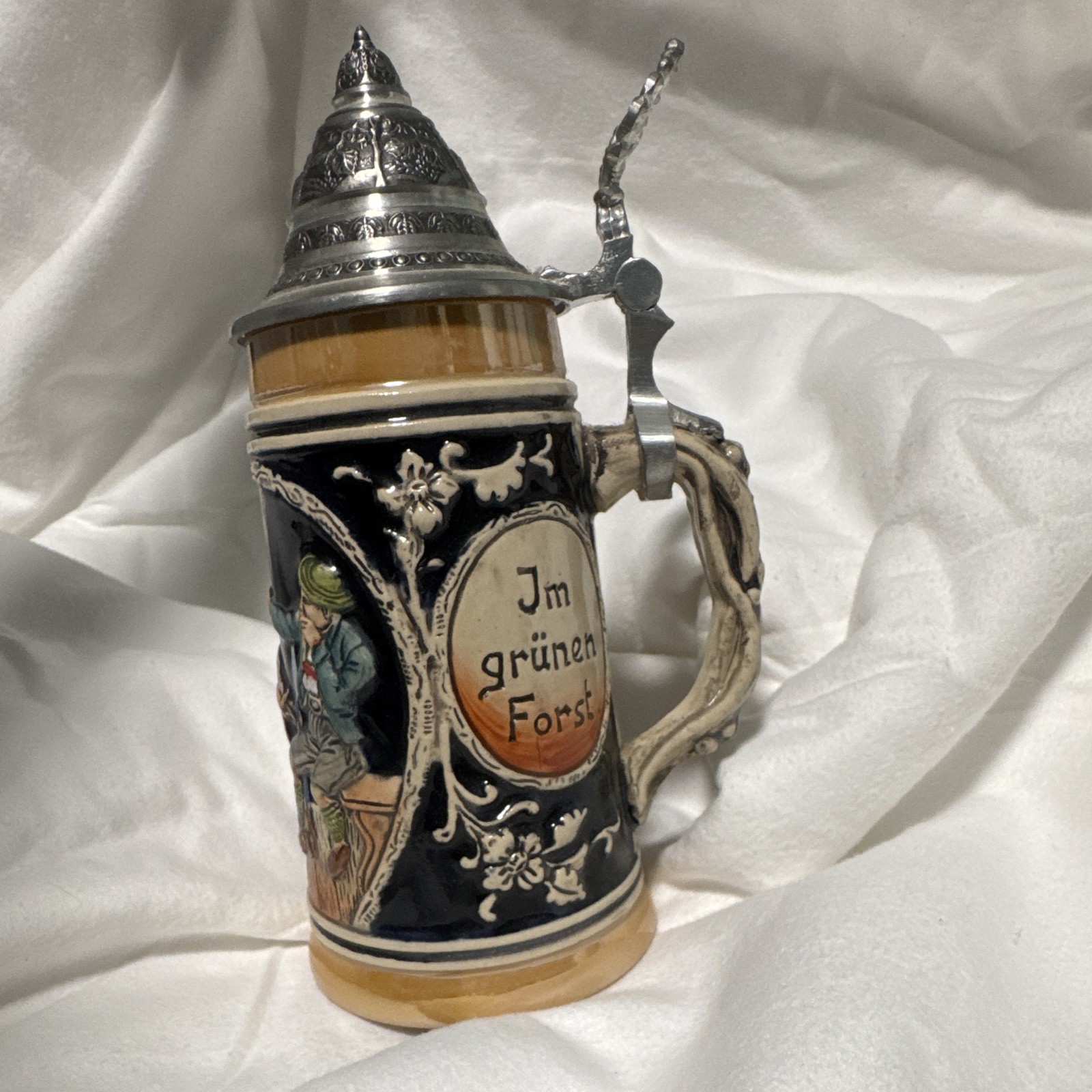Vintage German stein With Pewter Lid