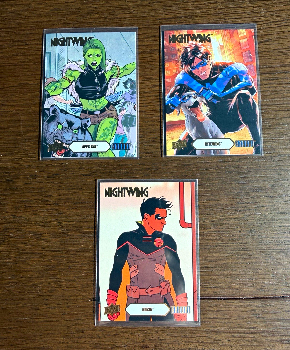 2024-25 Upper Deck DC Annual Nightwing 3 Card Lot Robin Bitewing Apex Ava