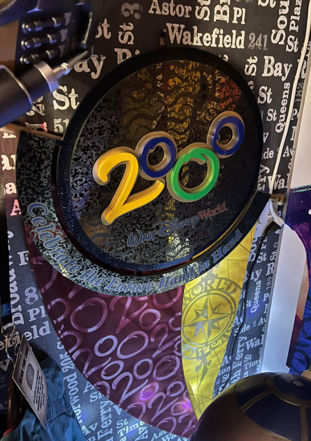 Disney 2000 Anv sign an Banners park props Millennium Celebration ~ 34 x 54