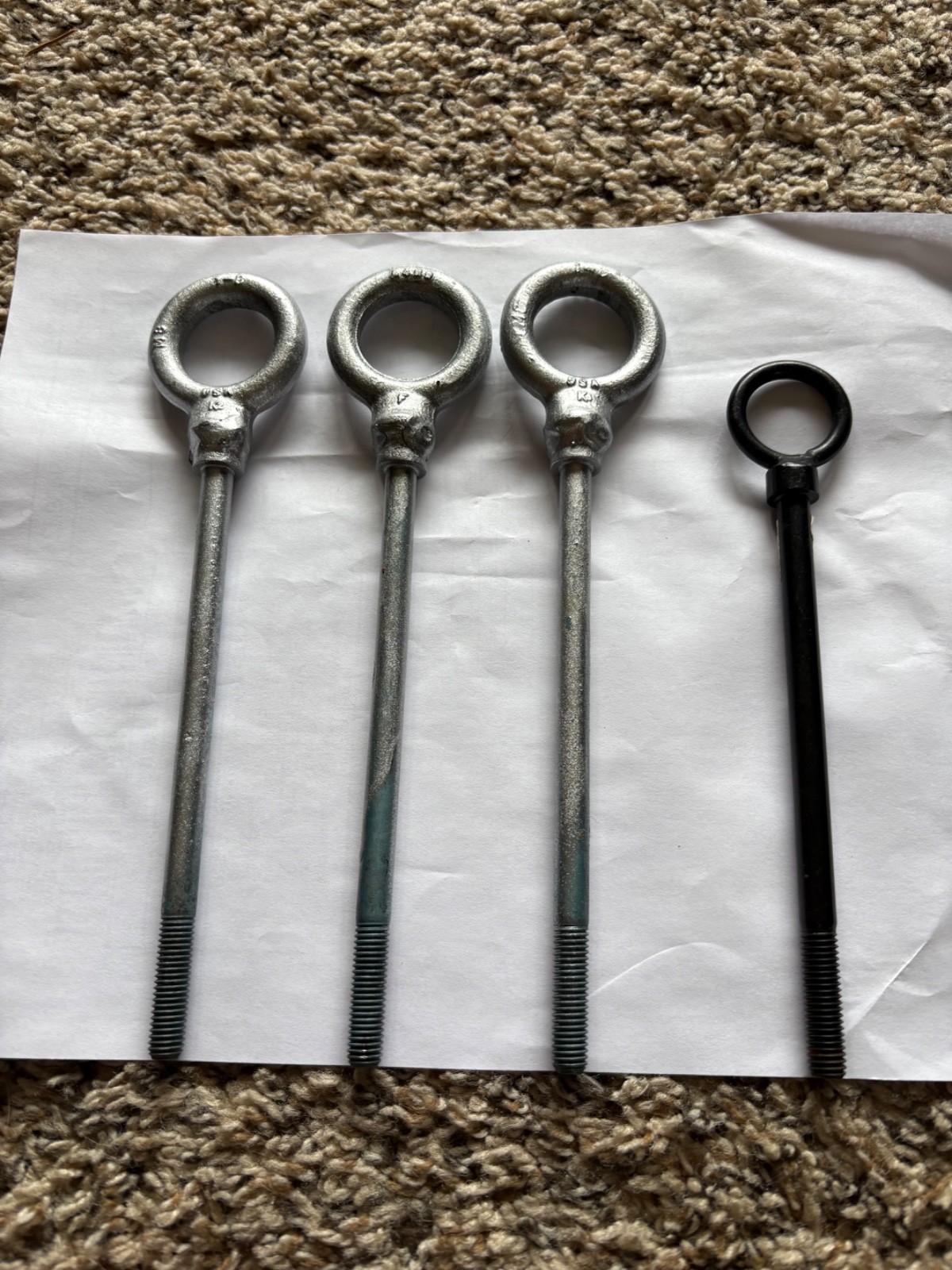 One BIG ,LARGER, Heavy Duty,12 foot skeleton Back Loop Screw 