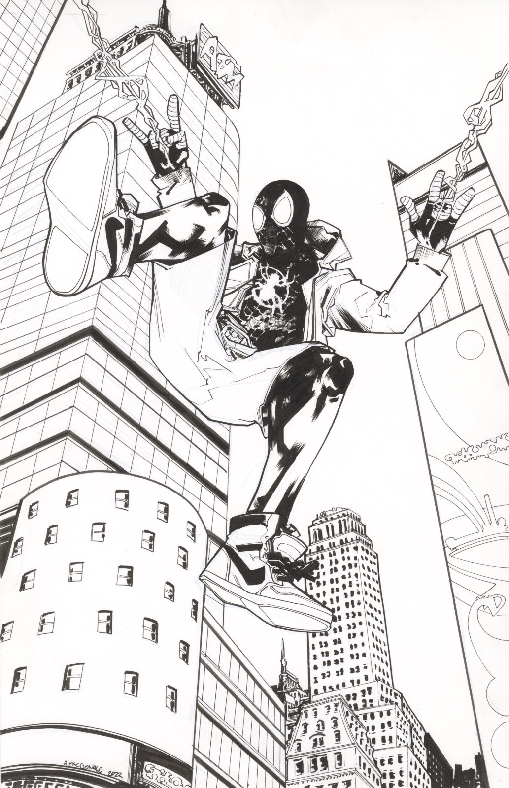 MILES MORALES - SPIDER-MAN ILLUSTRATION - ANDY MACDONALD (11x17
