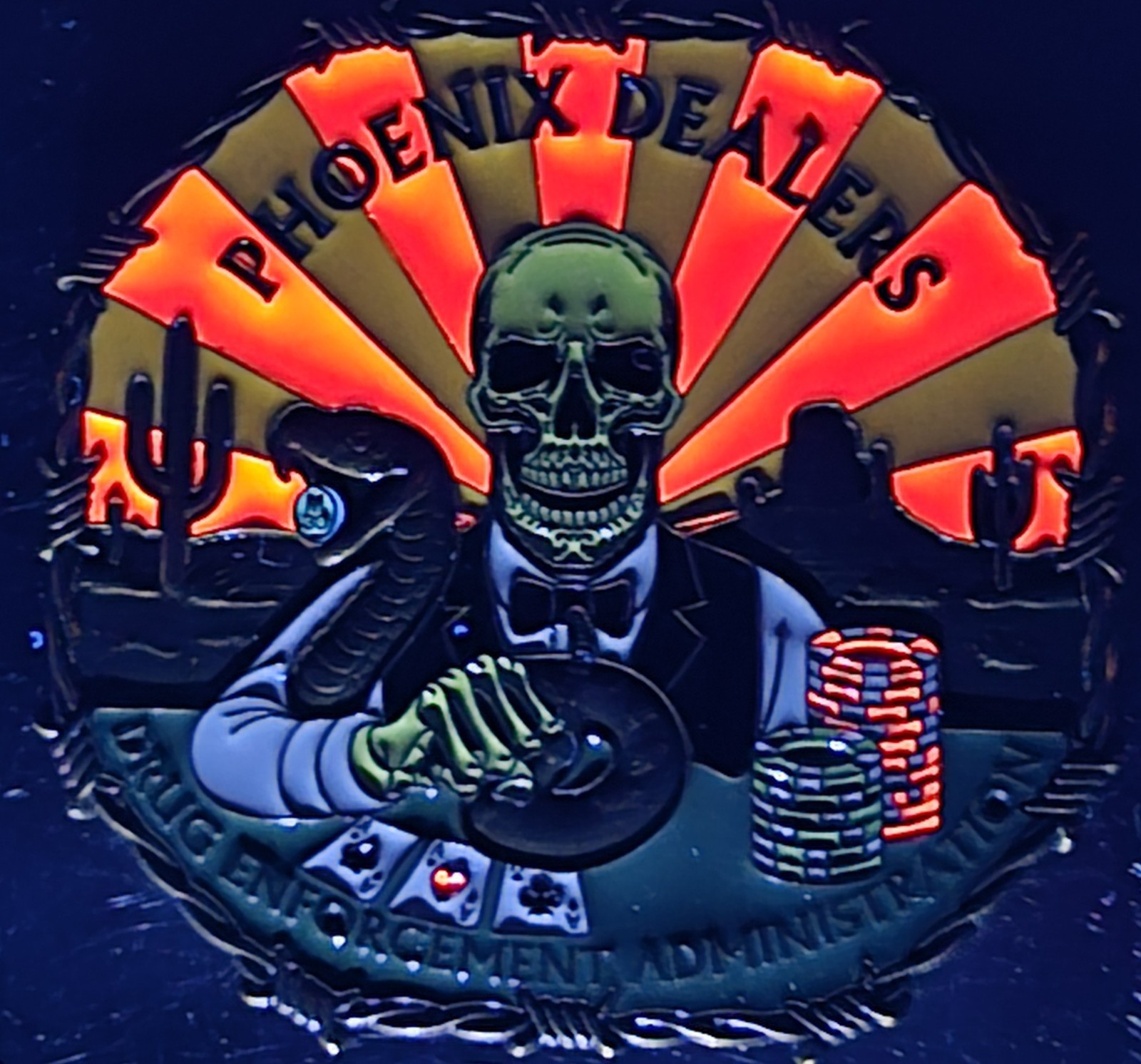 🔥RARE FLUORESCENT🔥PHOENIX DEALERS DEA CHALLENGE COIN 