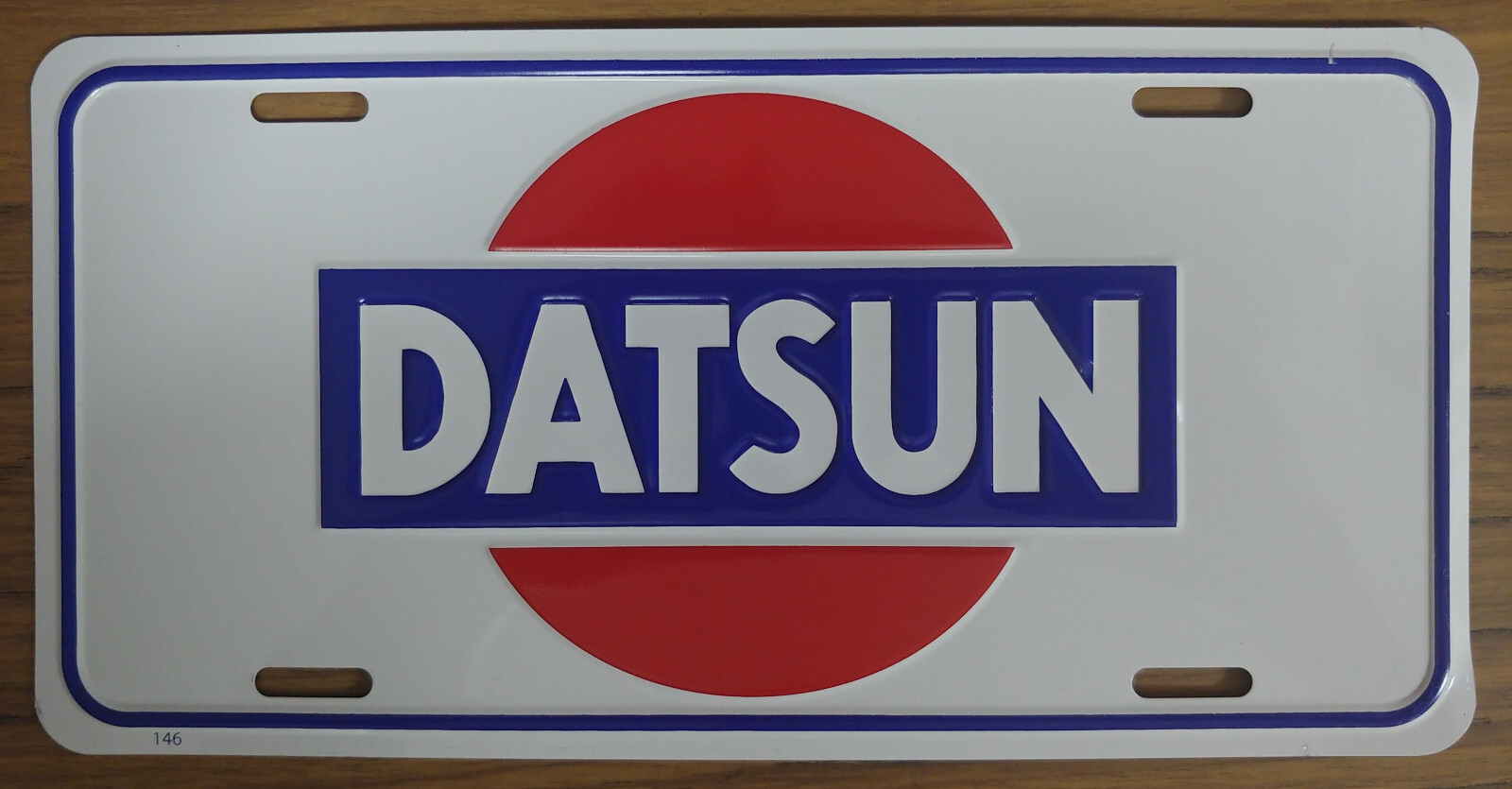Vintage Datsun License Plate Embossed Metal New Old Stock 210 240 510 620 #2706