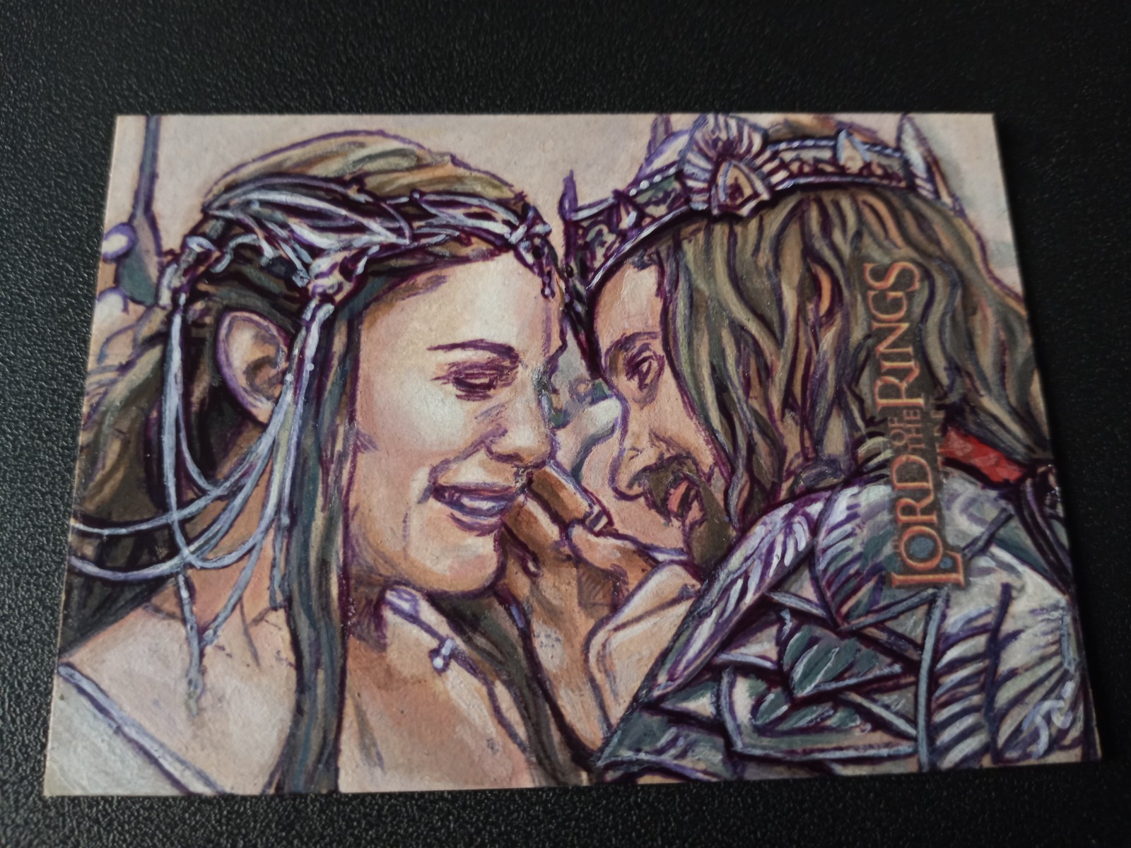 2008 Lord Of The Rings Masterpieces Aragon & Arwen 1/1 Sketch Lee Lightfoot Auto
