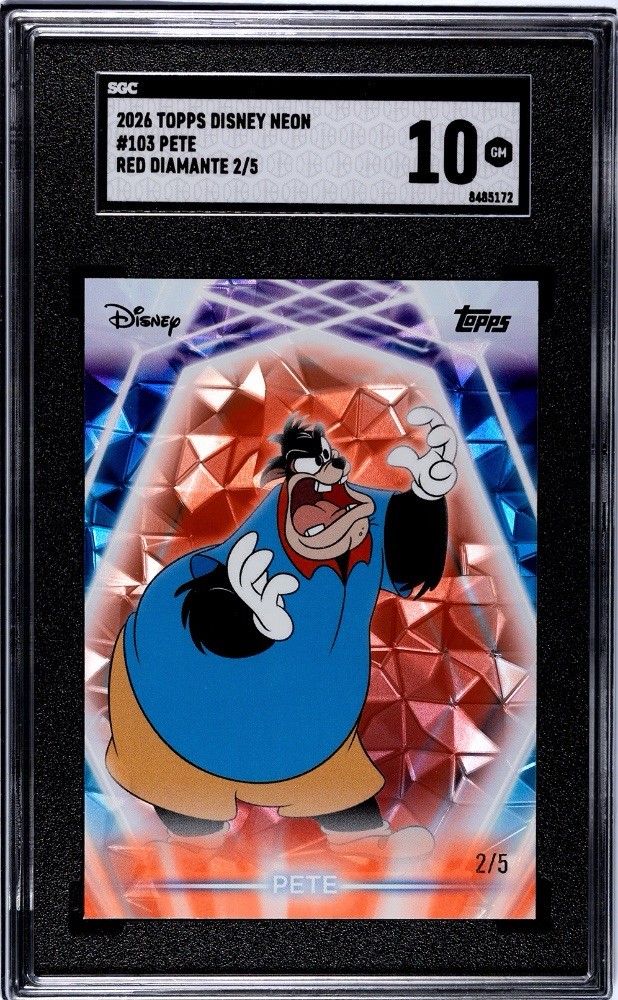 2026 Topps Disney Neon Pete Red Diamante /5 #103 ❤️