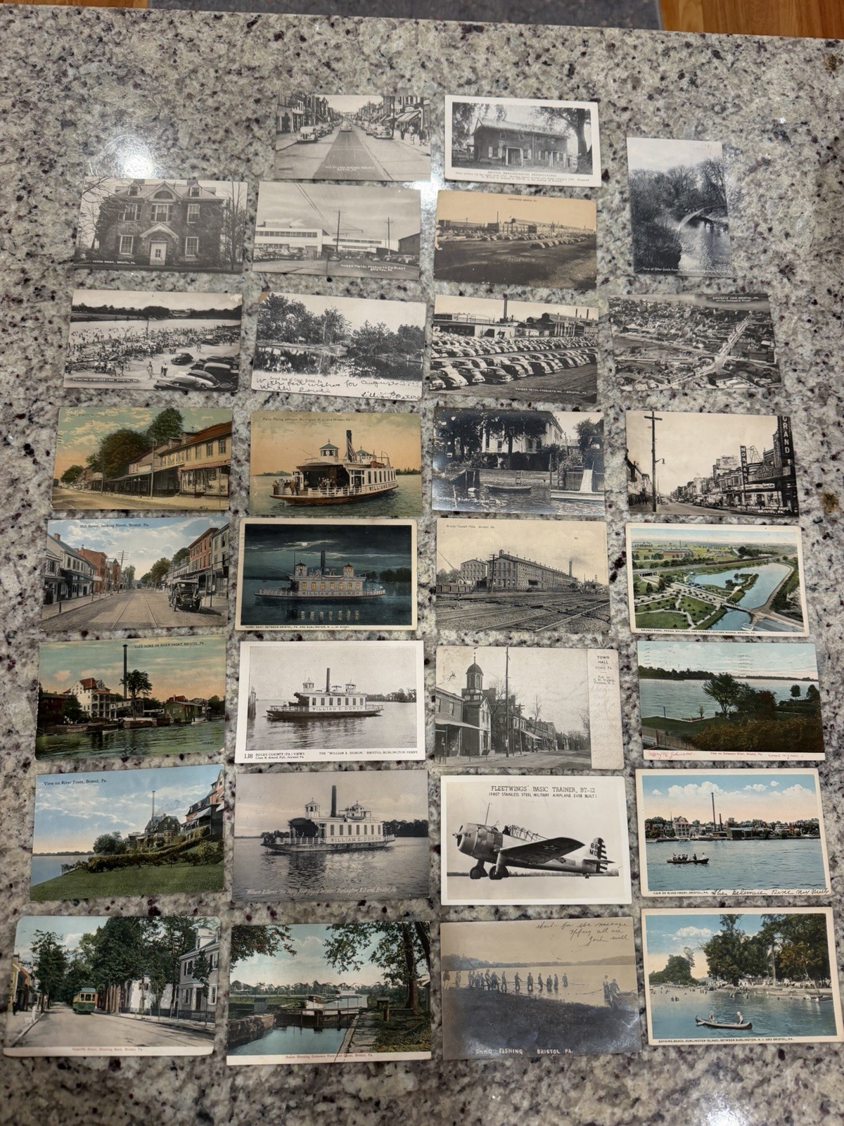 30 Antique Postcards Bristol, Pa. Bucks County,Pennsylvania