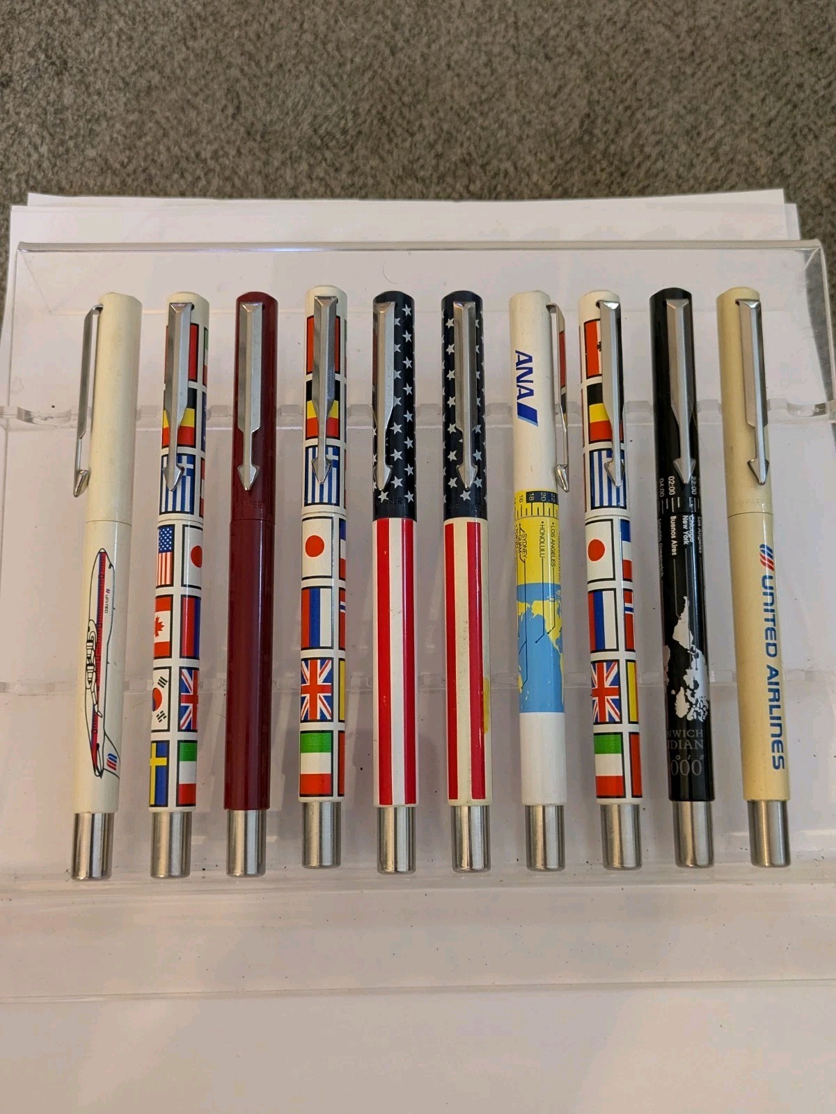 vtg 10x Parker Vector Rollerball Pen Lot - Will Need Refills