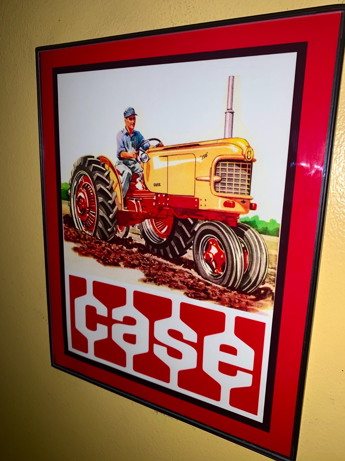 Case Farm Tractor Barn Farmer Dealer Garage Man Cave Advertising Sign