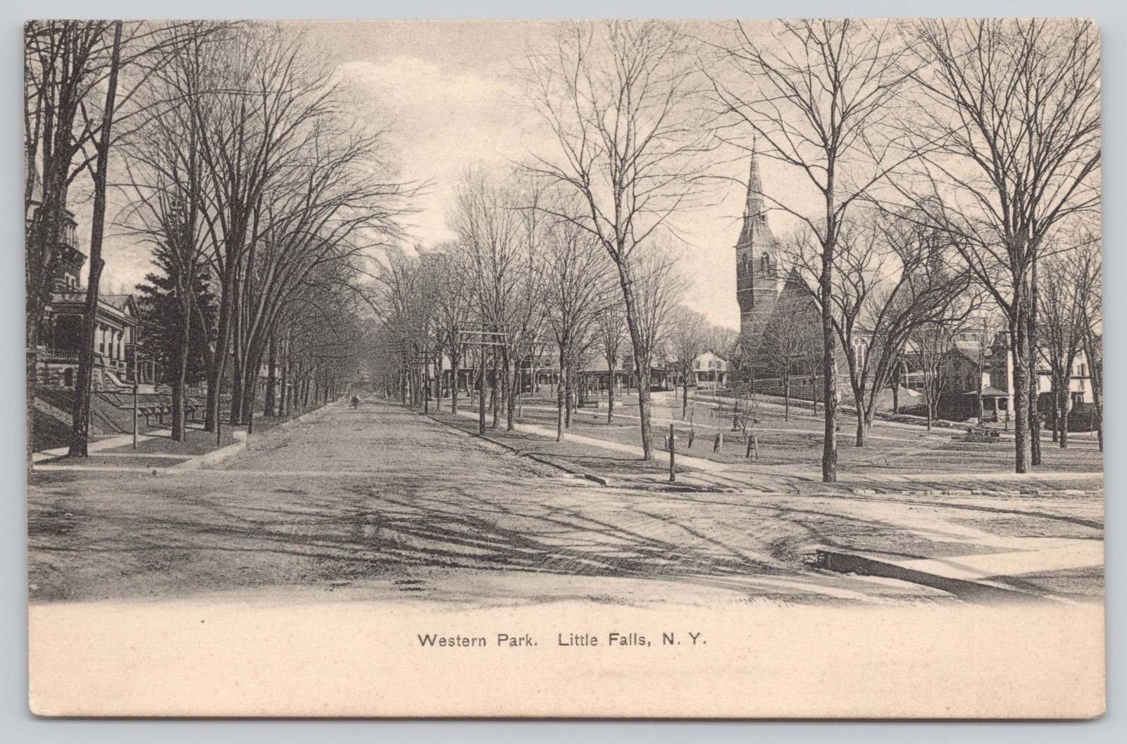 Postcard Western Park in Little Falls, New York Unposted Undivided Back c1907
