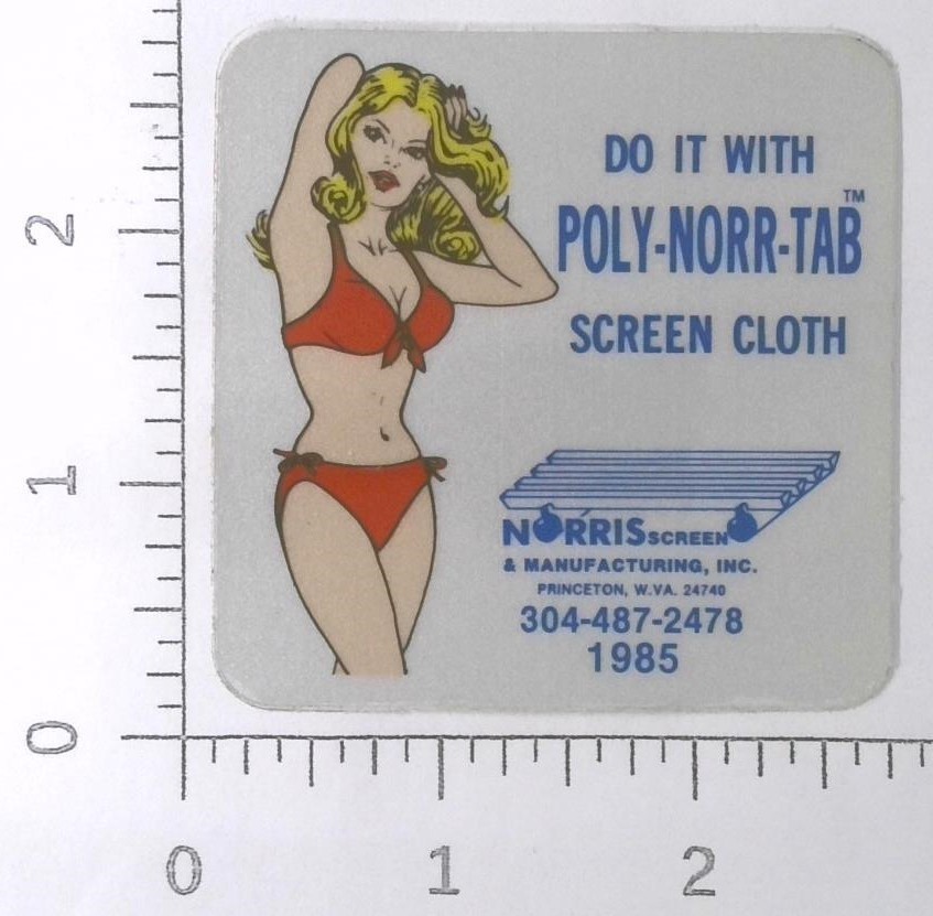 1985 Norris Screen Mfg Inc Princeton West Virginia Coal Mining Sticker Decal