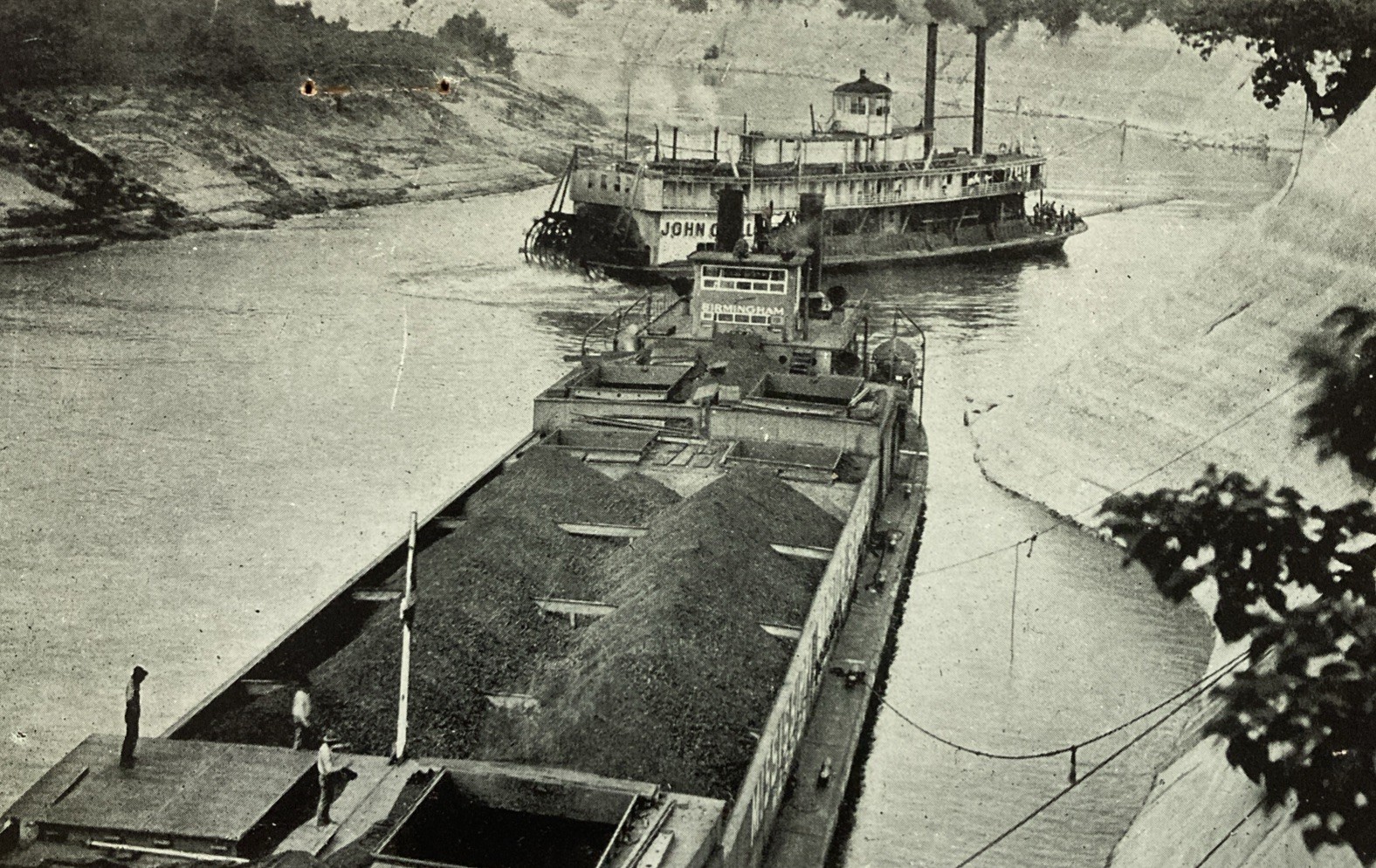 Alabama Demopolis John Quill Steamboat Postcard Boat Loading Cotton c1910