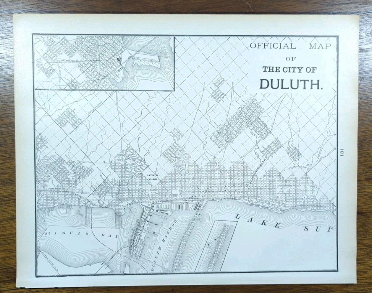 Vintage 1900 DULUTH MINNESOTA Map 14