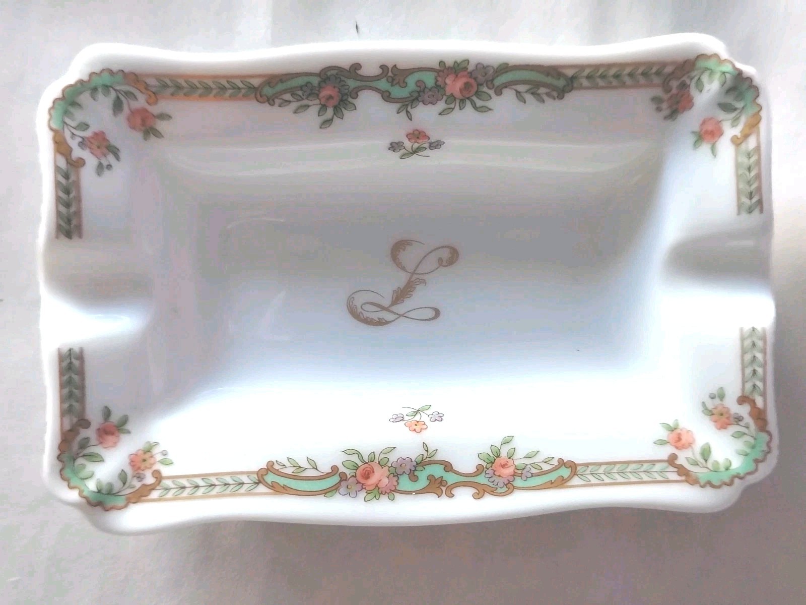 Bernardaud Limoges SBM Monaco Porcelain Ashtray Vide Poche Monte Carlo Casino
