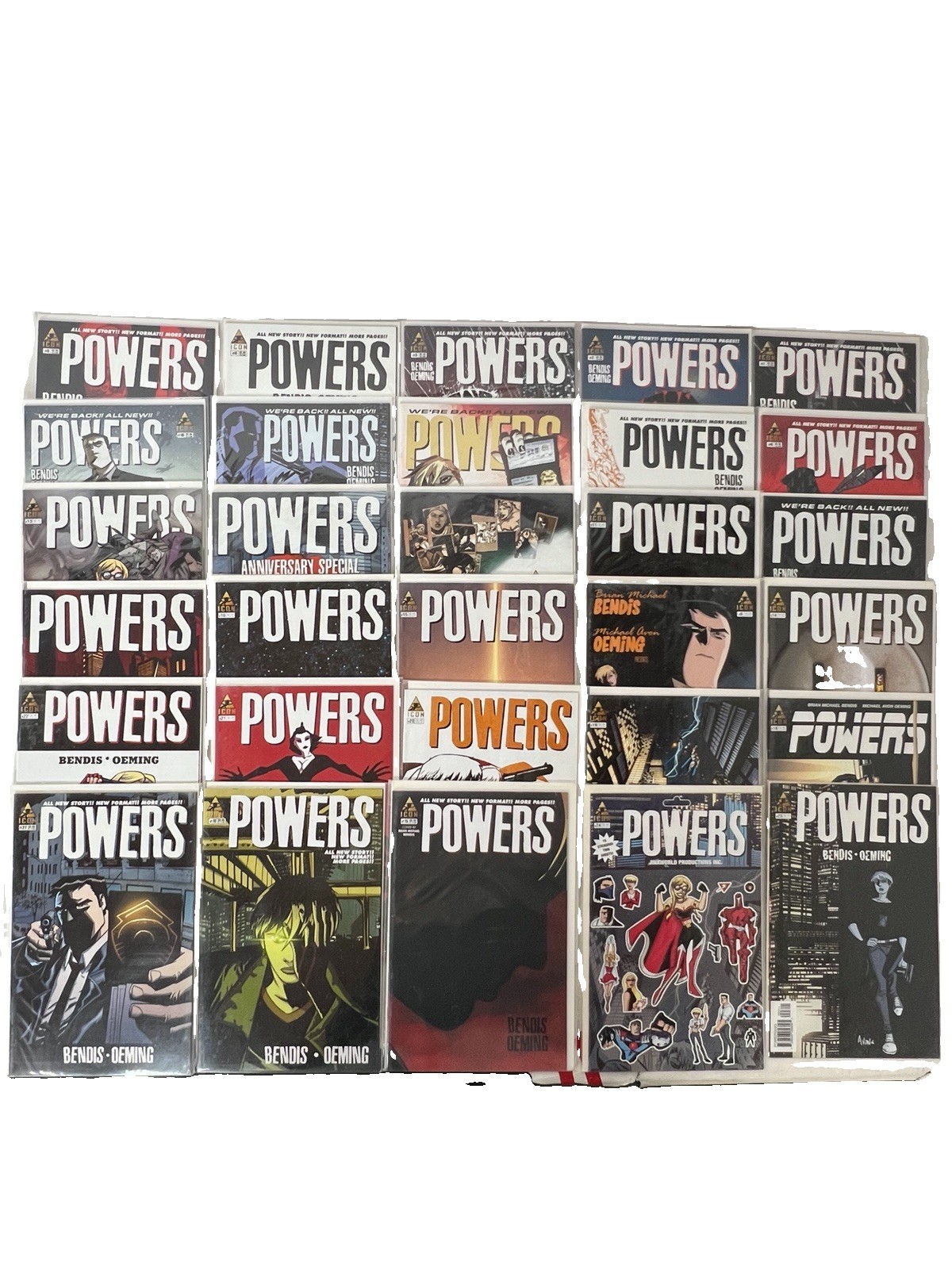 Powers Comic Book Lot of 30 Brian Michael Bendis Oeming #1 Icon Image Comics
