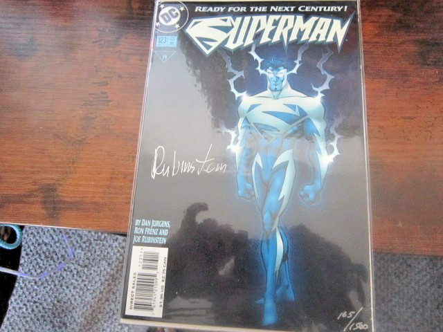 Dynamic Forces SUPERMAN #123 5/97 glow in dark SIGNED JOE RUBINSTEIN with COA