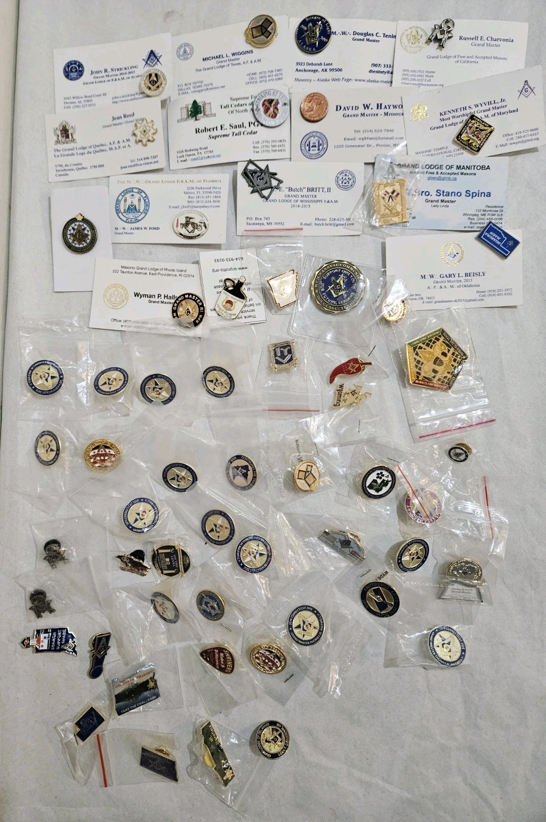 Grand Lodge Grand Master Masonic Pin Lot