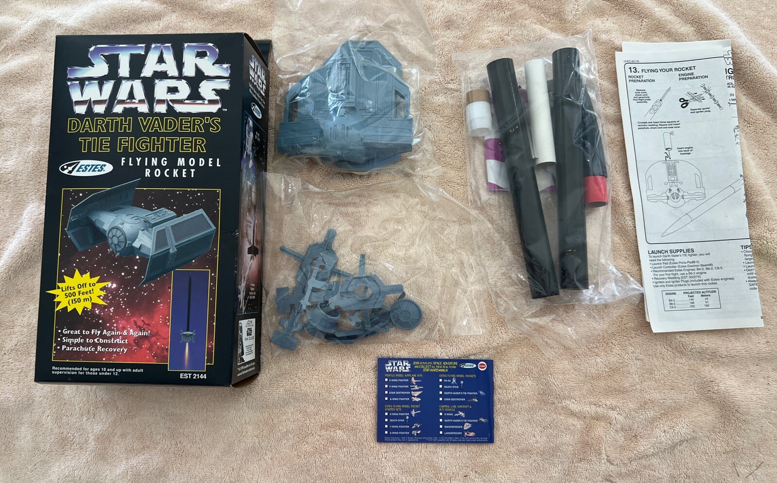 1997 Star Wars Darth Vader's Tie Fighter Estes Flying Model Rocket EST 2144