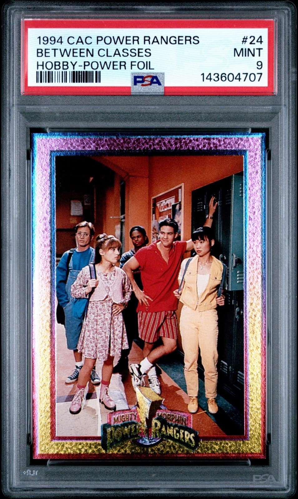1994 Mighty Morphin Power Rangers Between Classes 24 Power FOIL S1 PSA 9 none ^