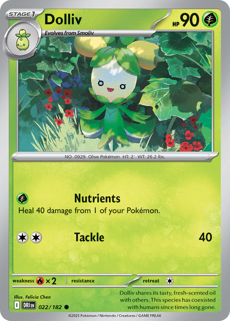 DOLLIV C 022/182 DESTINED RIVALS POKEMON LP