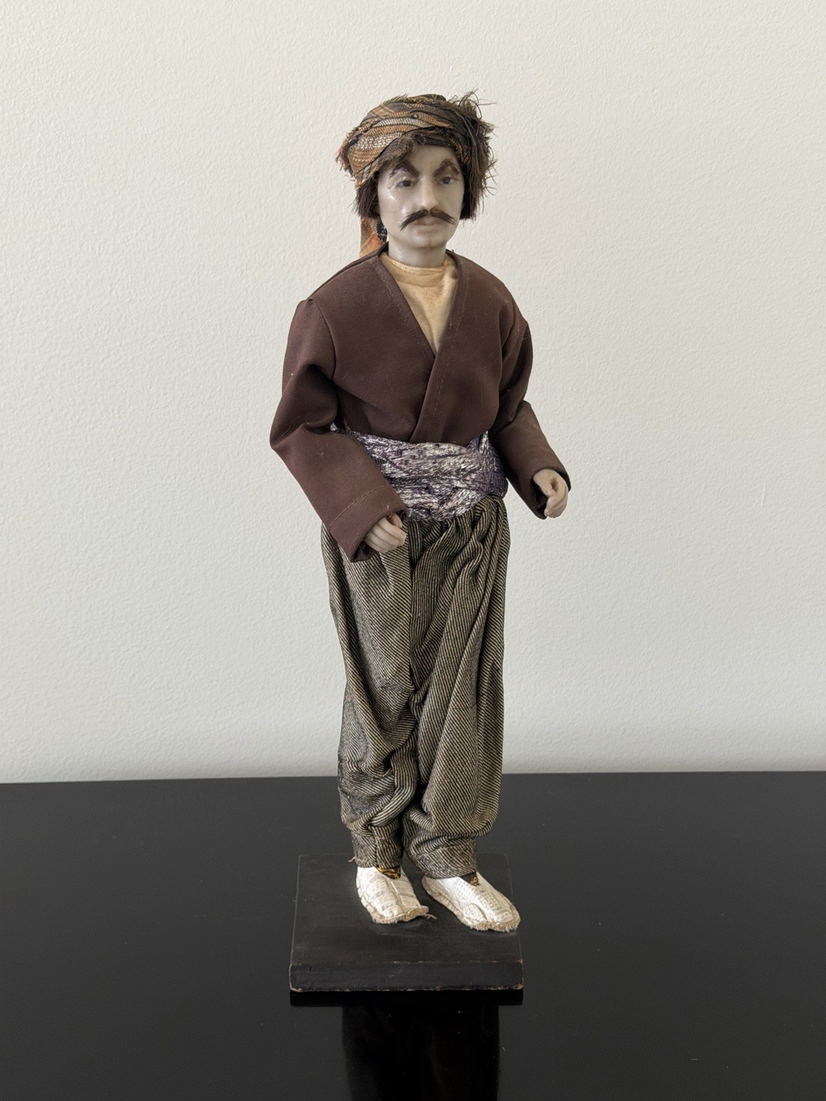VTG 1930’s Wax Head & Hands Folk Art Figure Persian Iranian Ottoman Hair 17.5”