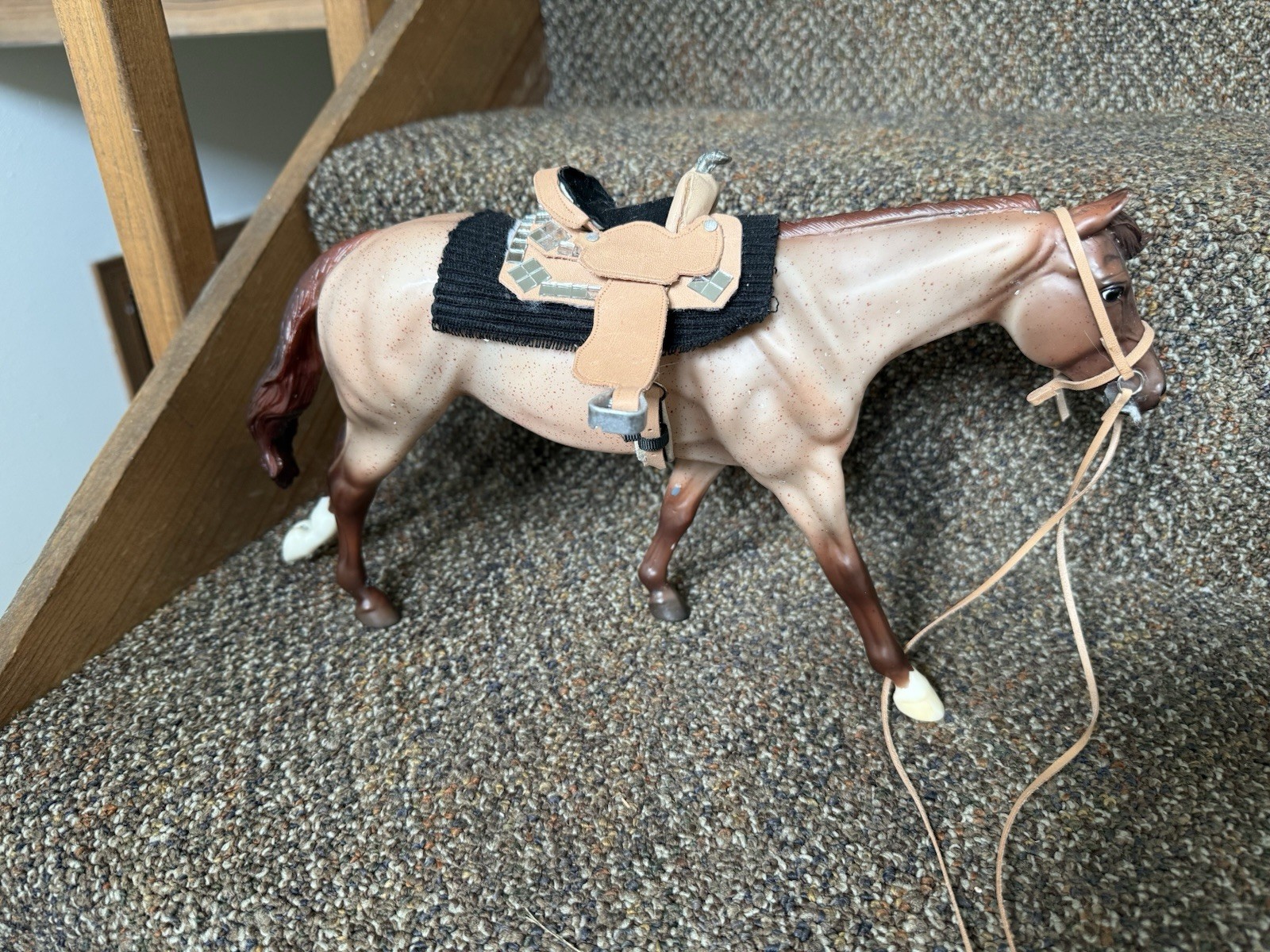 Handmade Cm 1:9 Traditional Scale Western Saddle Set Tack For Breyer Model Horse