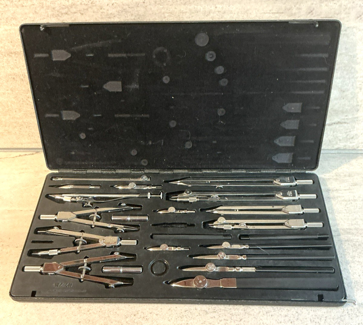 Vintage Wild Heerbrugg RZ40 Drafting Drawing Set Bruning Switzerland Stainless