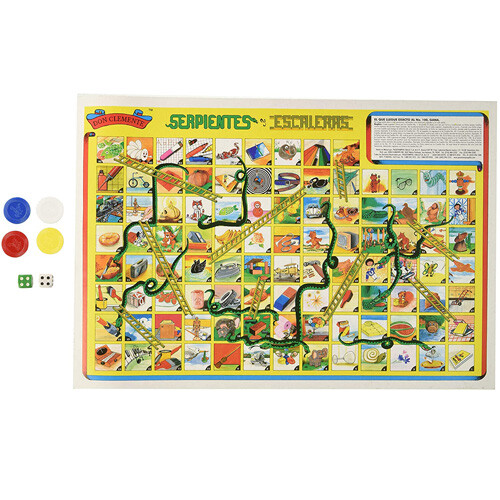 Don Clemente Serpientes Y escaleras Multijuego 6 Games 3 Boards Bingo 18\