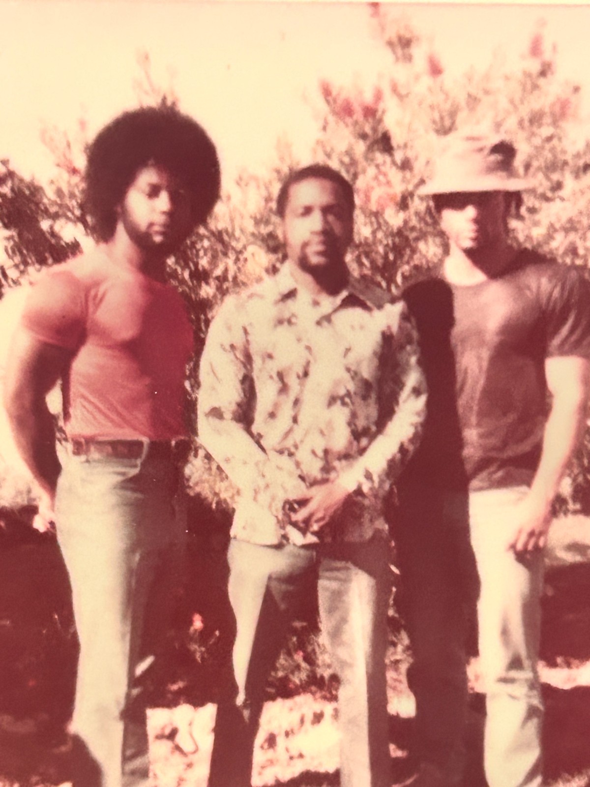 1970s African American Men Photo Afro Bucket Hat Fashion Snapshot