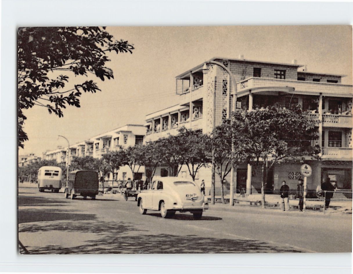 Postcard A View of One of the New Residential Quarters Guangzhou China