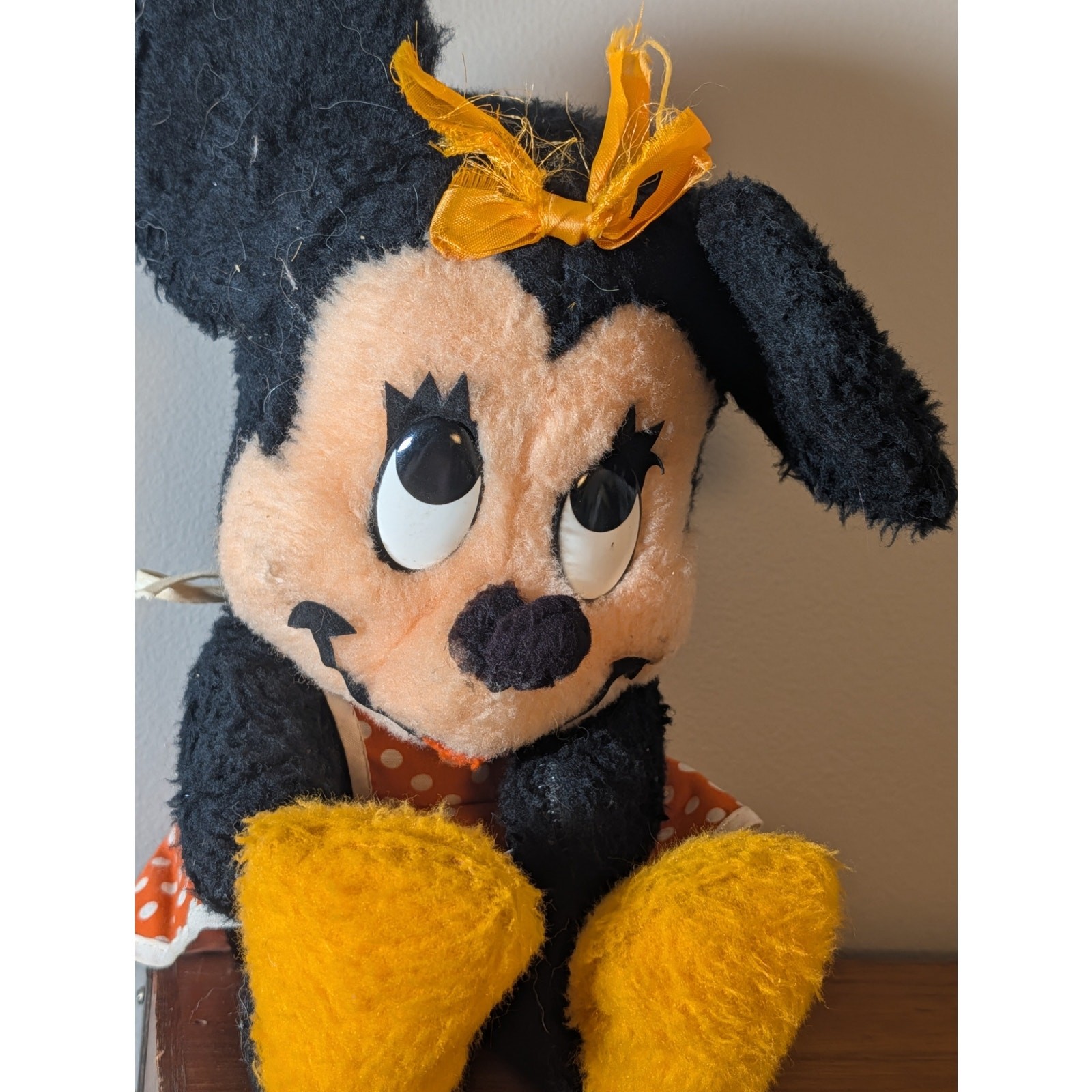 Vintage Walt Disney Mickey Minnie Plush Pair California Stuffed Toys 1960s 70s