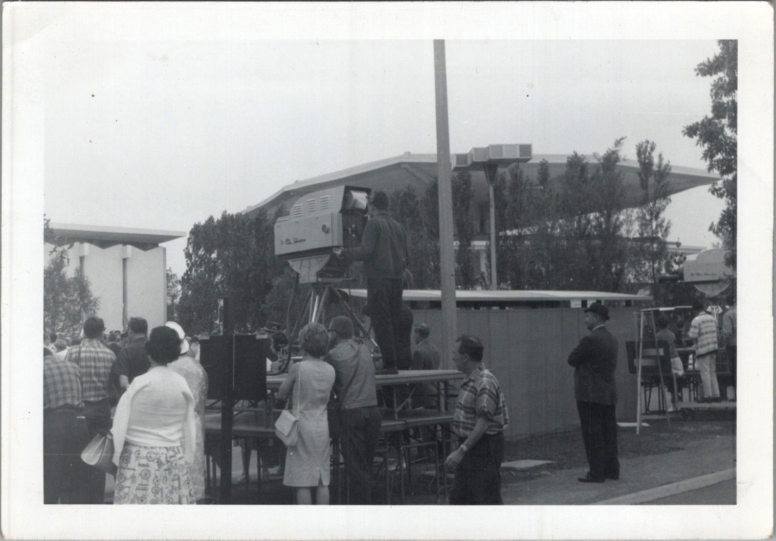 1950s Two RCA TK Cameras at an Outdoor Live TV Show Photograph Kodak Paper