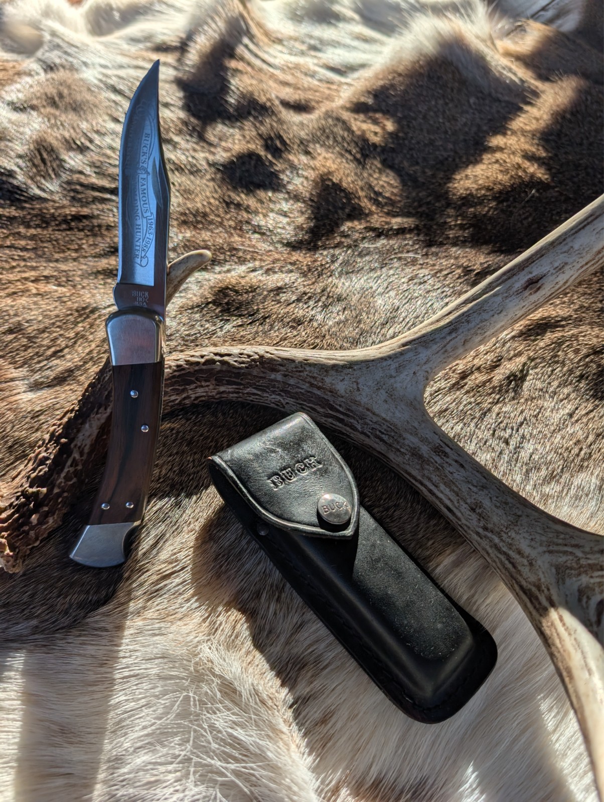 Vintage Buck 110 Folding Hunter 1963-1988 25th Anniversary w/ Sheath