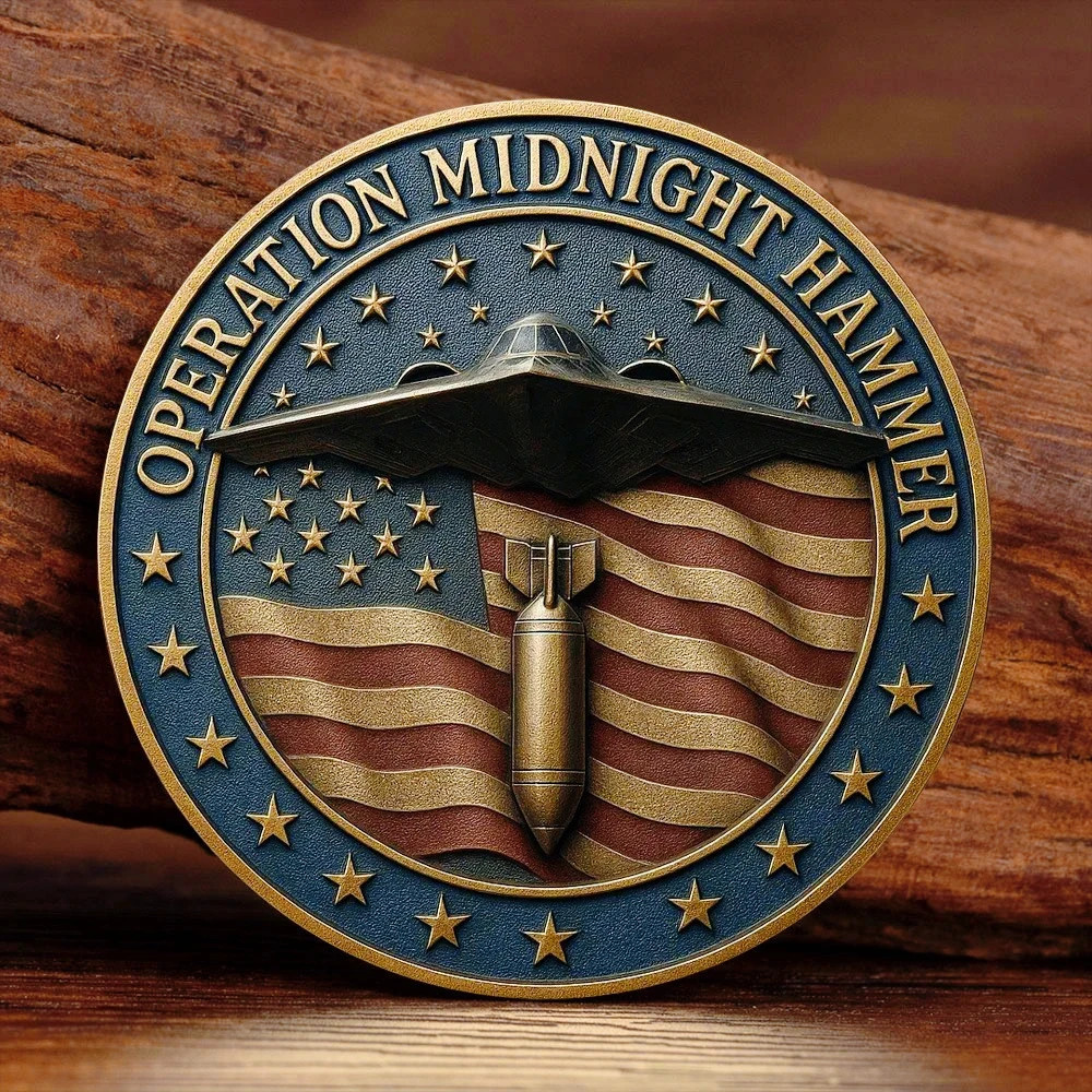 Iran–Israel War Operation Midnight Hammer Challenge Coin Military Veteran Gift
