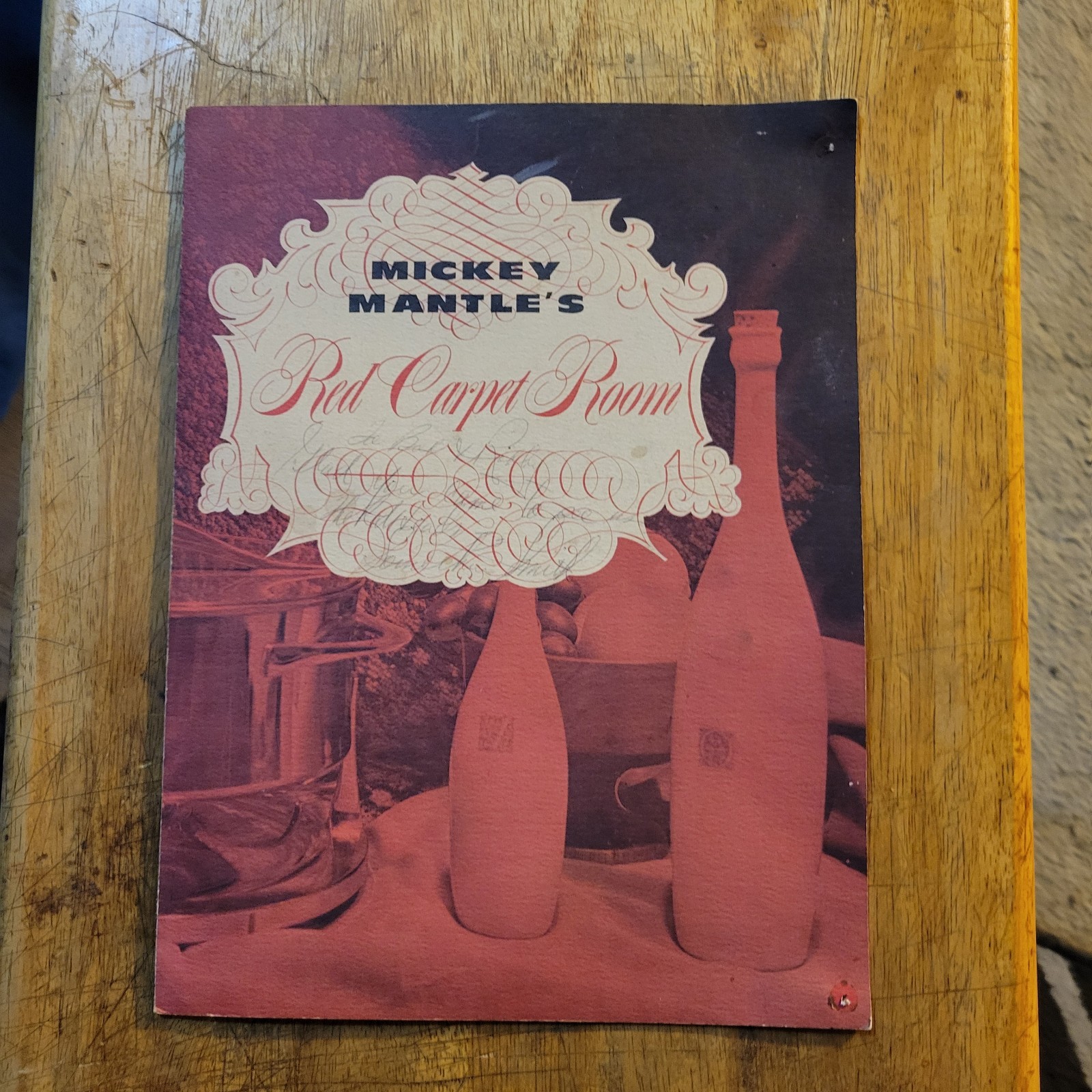 MICKEY MANTLE'S RED CARPET ROOM RESTAURANT VINTAGE MENU Rare Joplin Mo.