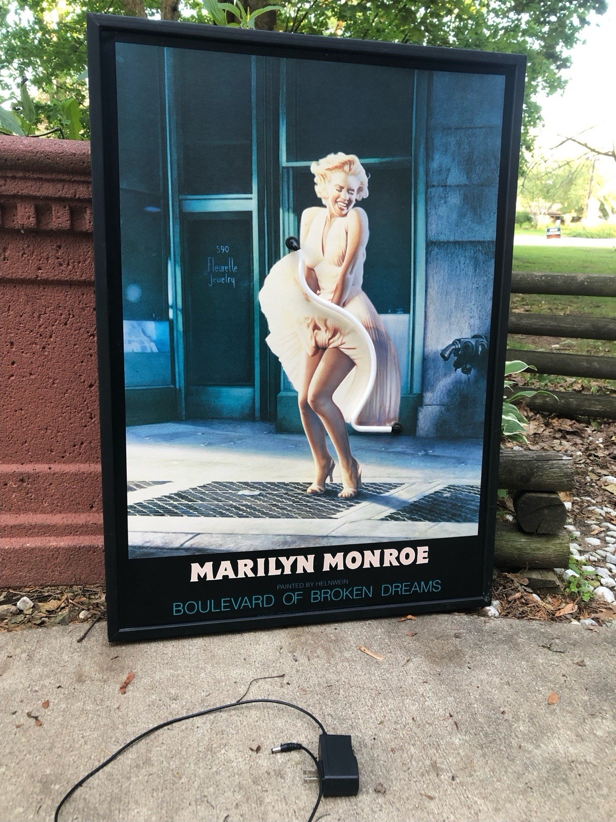 Vintage Marilyn Monroe Large Pink Neon Bar Sign Boulevard Of Broken Dreams