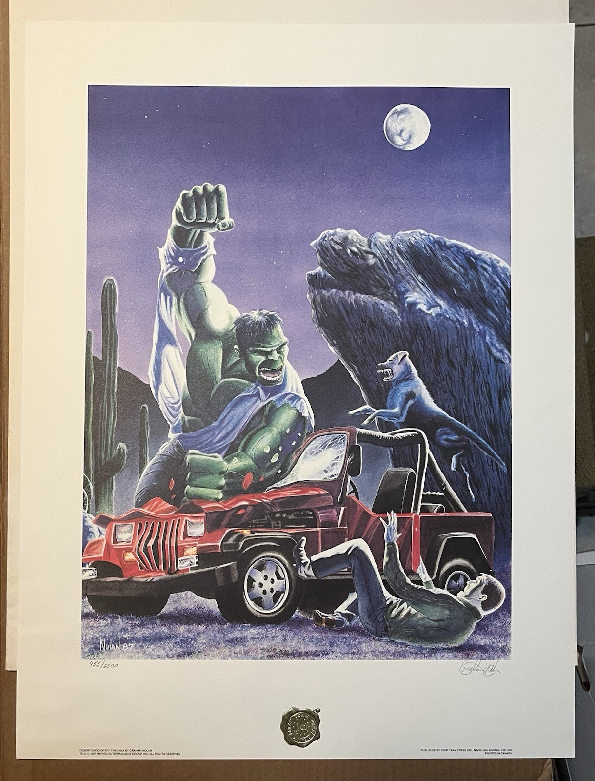 Rare Limited Hulk Desert Encounter 1987 Signed Graham Nolan Marvel Comics NM