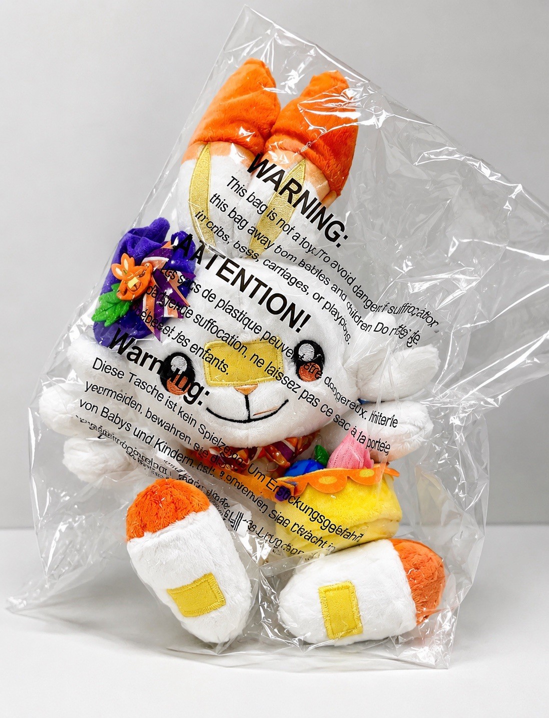 Scorbunny Pokémon Pumpkin Celebration Poké Plush Toy (New with Tags/Sealed)