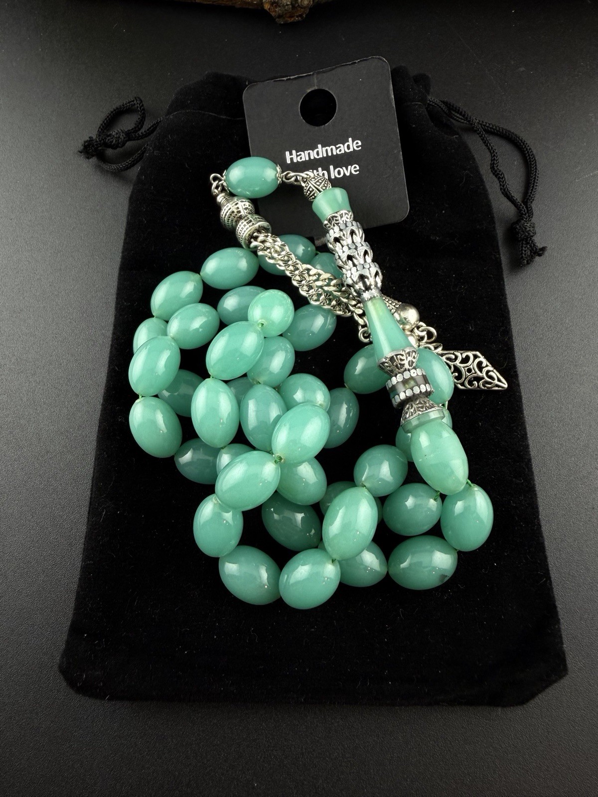 Rare Color Vtg Faturan 37-Bead Islamic Rosary N421 مسبحة مسباح فاتورا