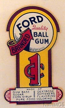 Original Ford Gum Ball Decal, style of the 1940's-60's, New Old Stock