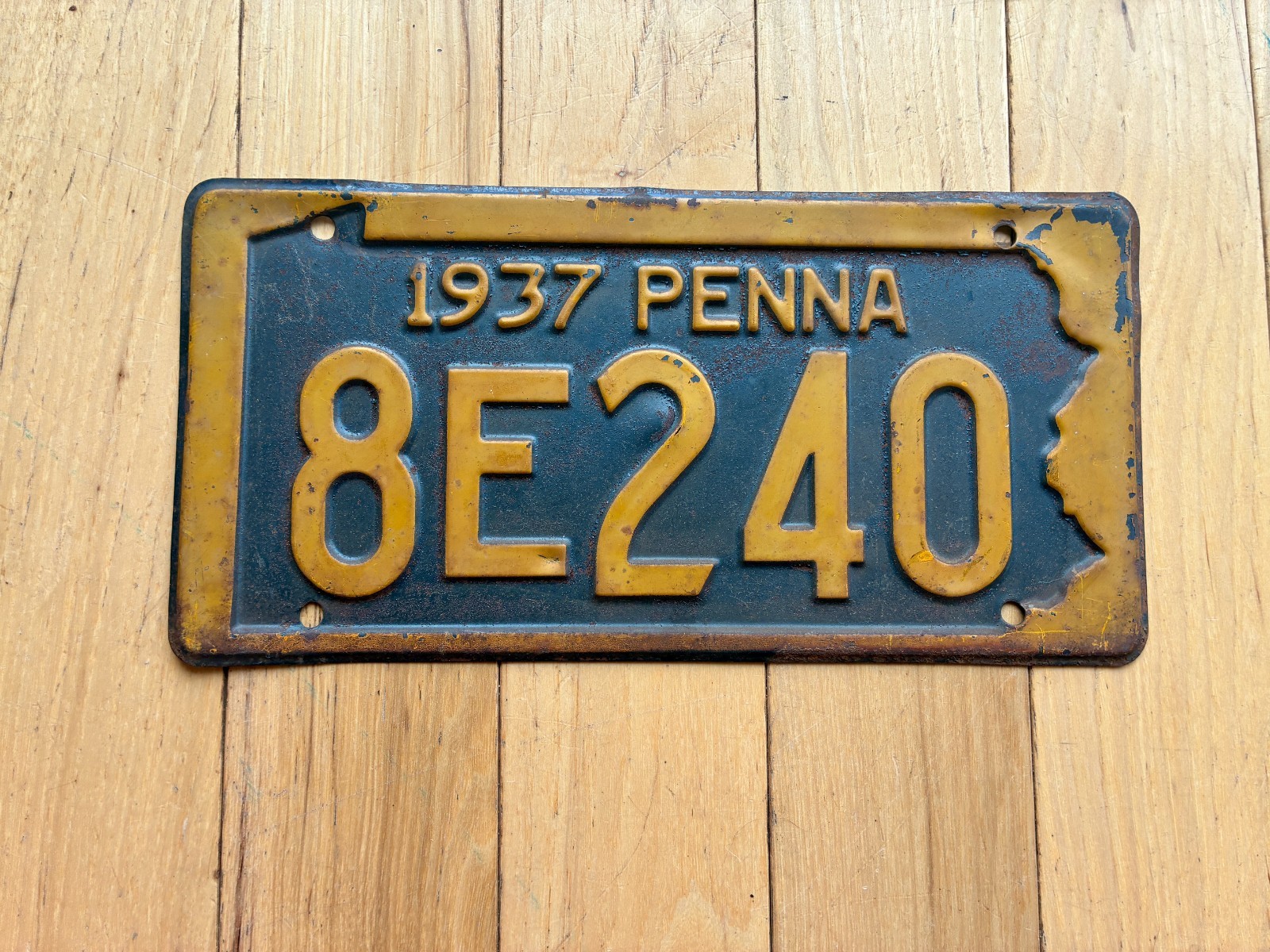 1937 Pennsylvania License Plate
