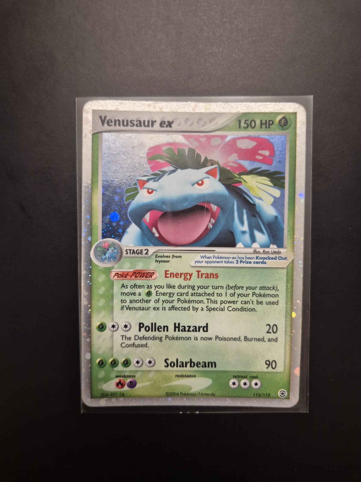 Venusaur ex 112/112 EX FireRed & LeafGreen Holo 2004 Vintage Holo Pokemom Card 